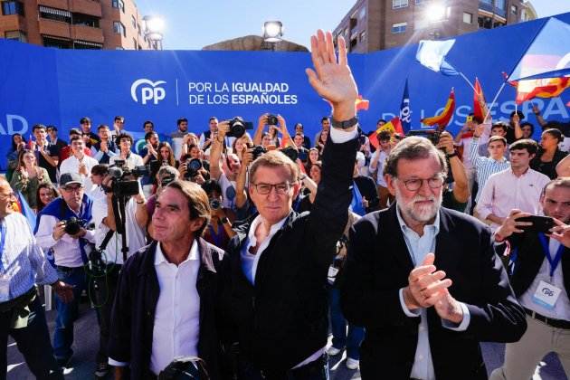 Acte PP contra amnistia Madrid Aznar Feijoo i Rajoy EP