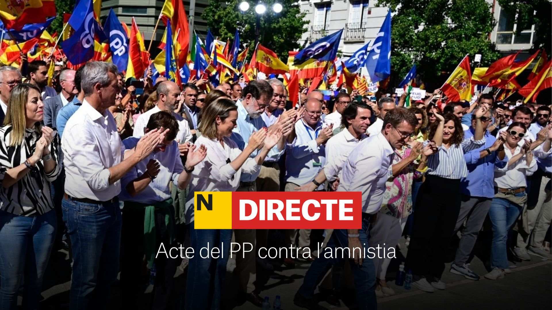 Acto del PP en Madrid contra la amnistía, DIRECTO | Última hora, discursos y todas las reacciones