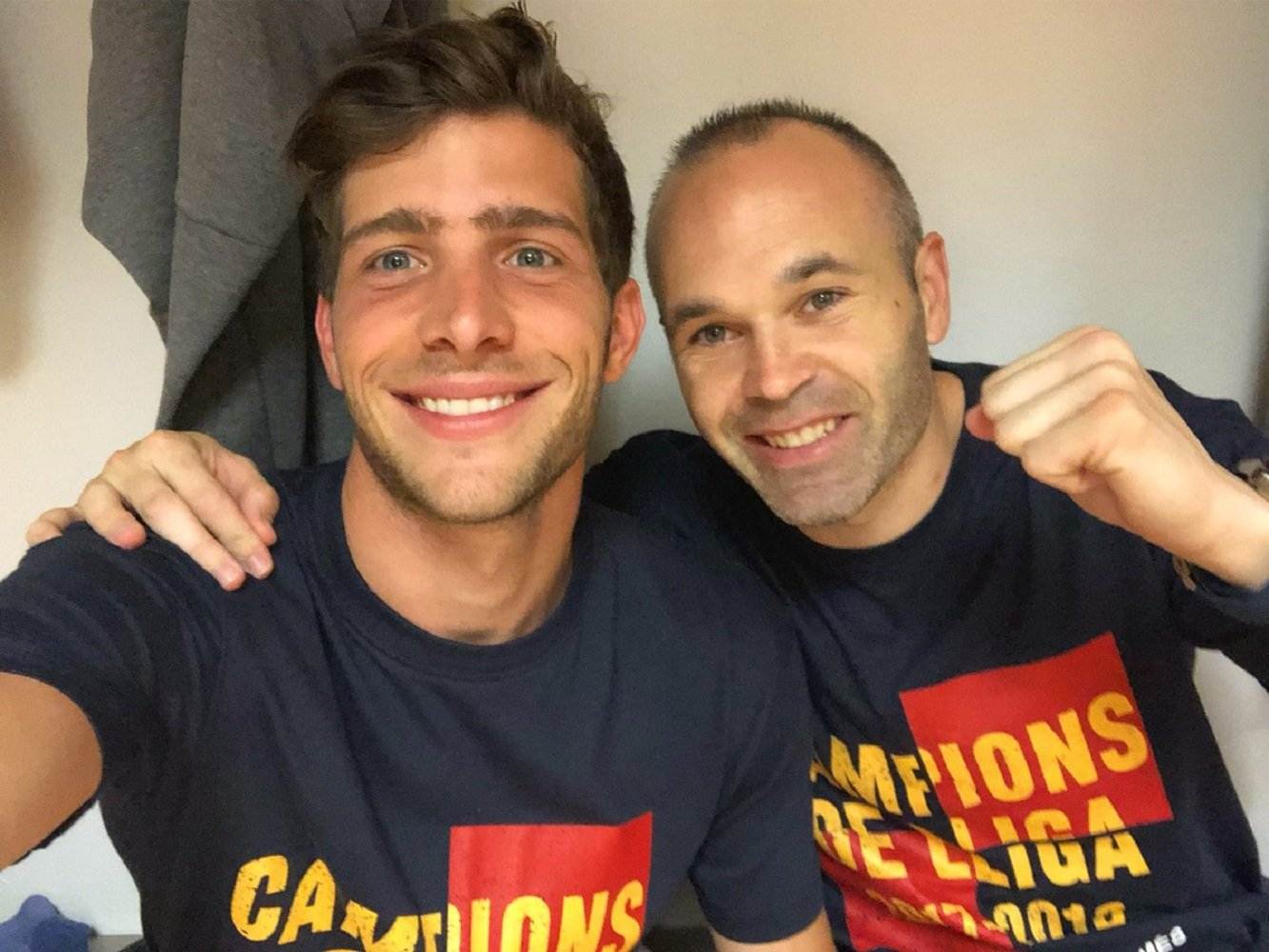Así celebra el Barça su doblete