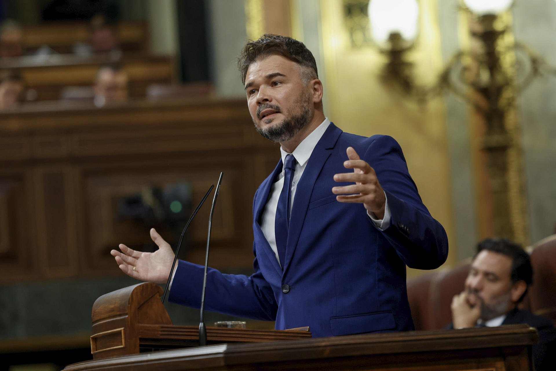 Rufián sitúa la legislatura española entre el eje Junts-PNB y el de ERC, Sumar, Bildu, Podemos y BNG