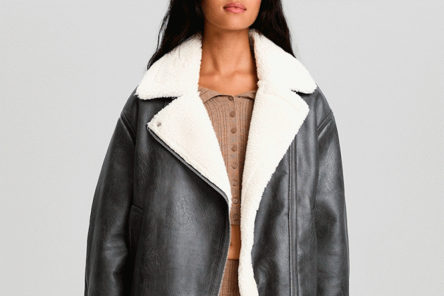 Cazadora biker doble faz oversize Cazadora biker doble faz oversize