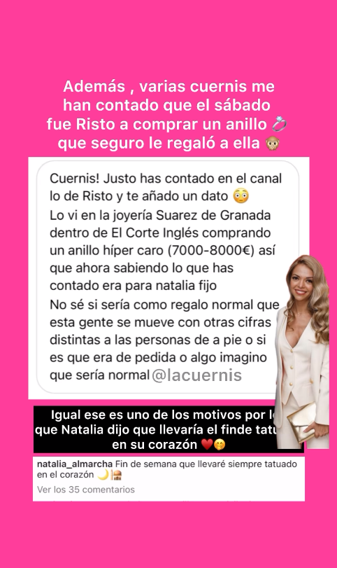 risto mejide natalia almarcha lacuernis instagram