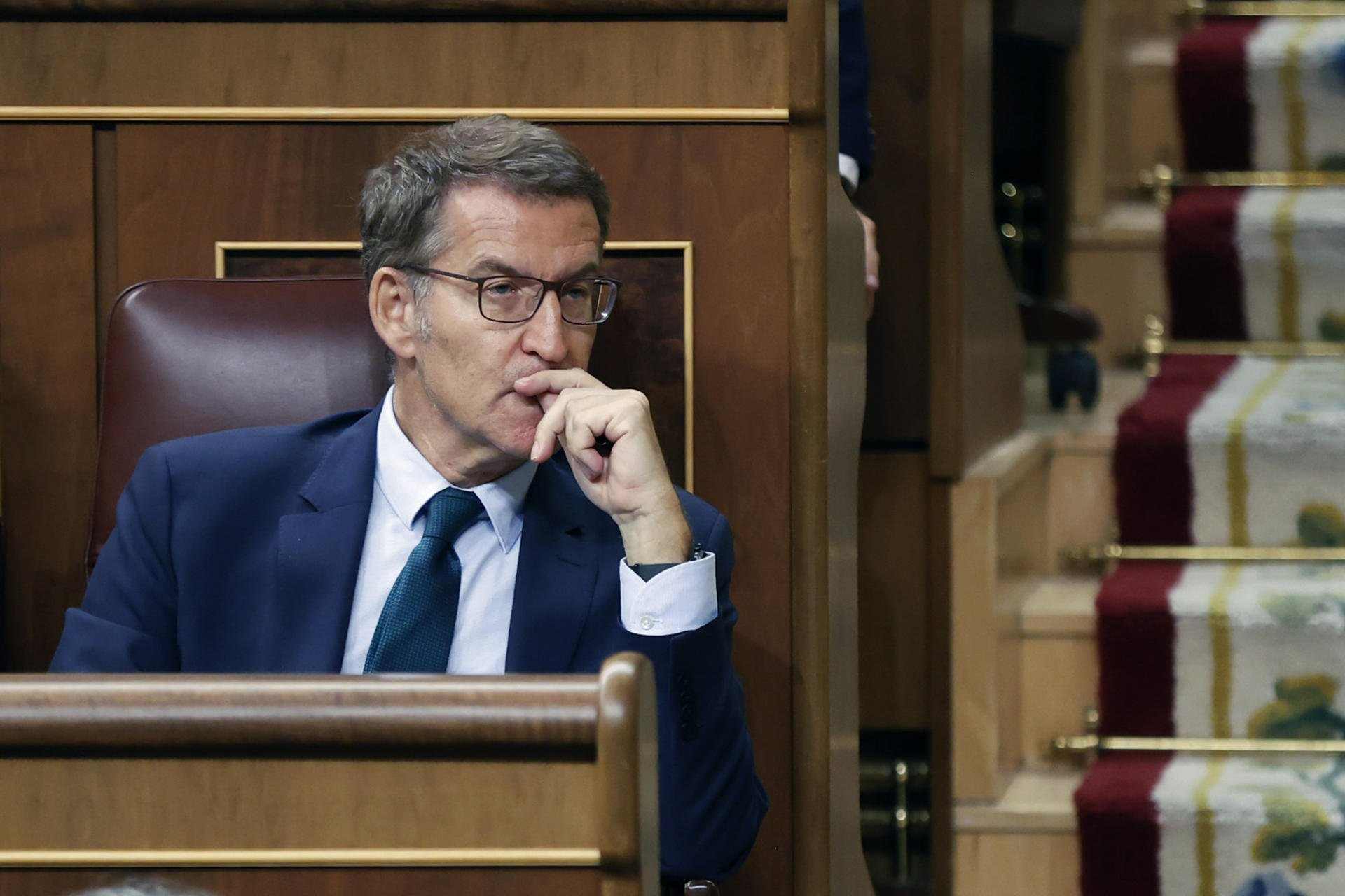 Alberto Núñez Feijóo, según votación investidura. EFE