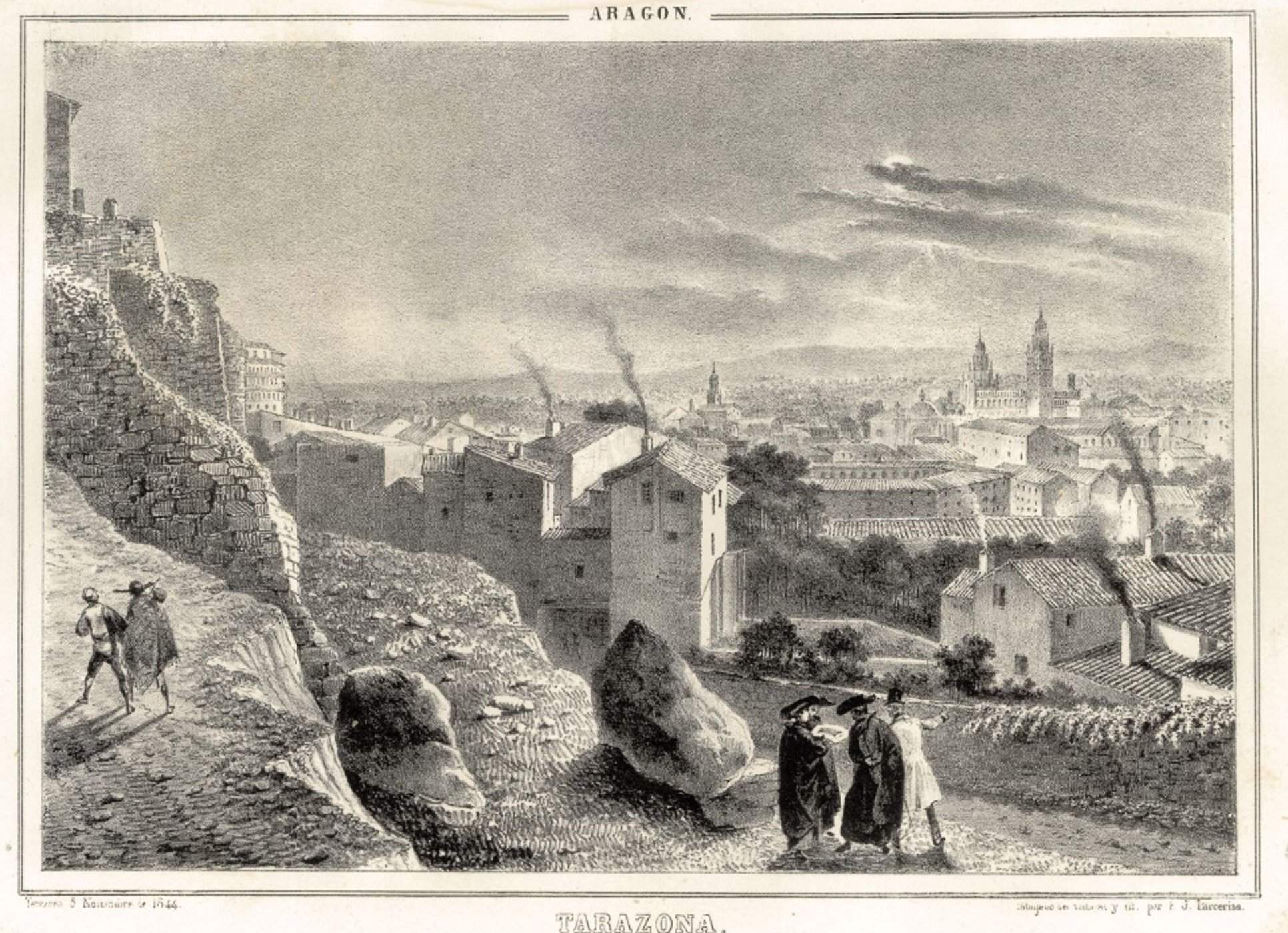 Representación de Tarassona (1844). Fuente Cartoteca de Catalunya Representación de Tarassona (1844). Fuente Cartoteca de Catalunya