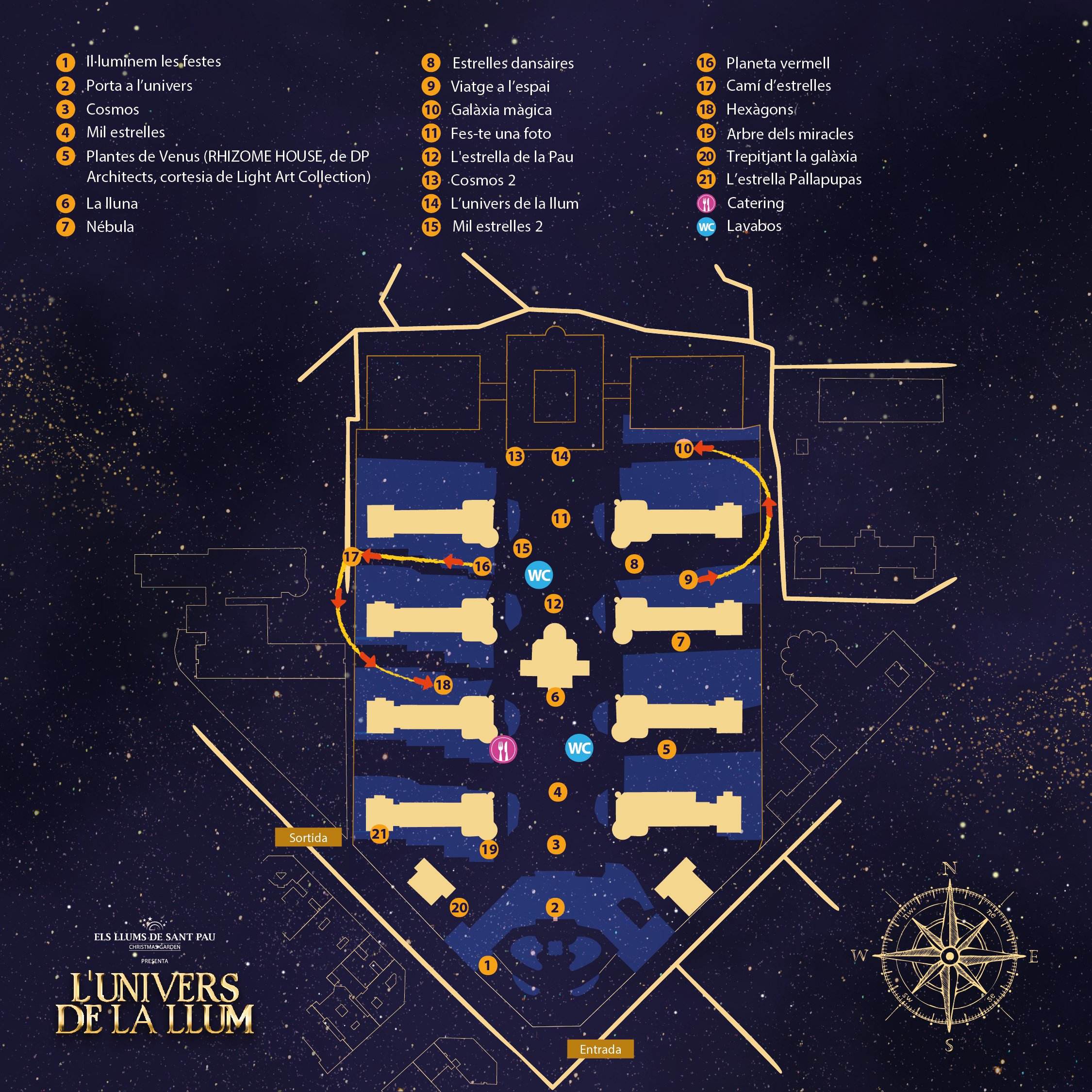 Mapa del universo de la luz - Sant Pau 2023