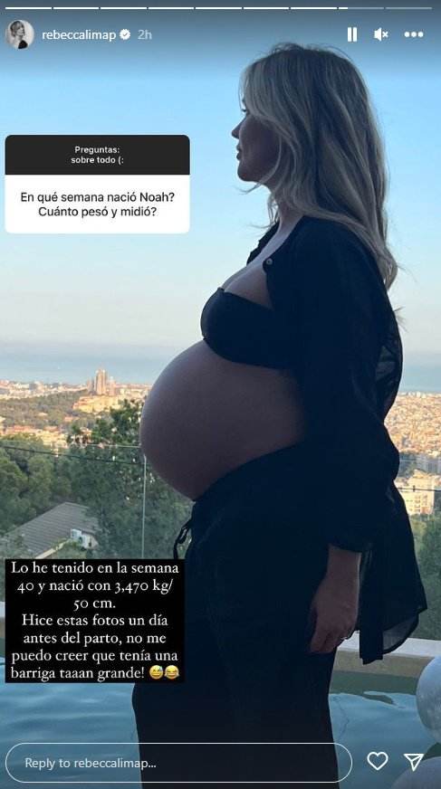 Rbecca Lima a punto de parir, en su casa en Collserola Ig