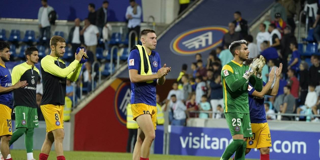 El FC Andorra, després d'un partit en l'Estadi Nacional / Foto: Europa Press