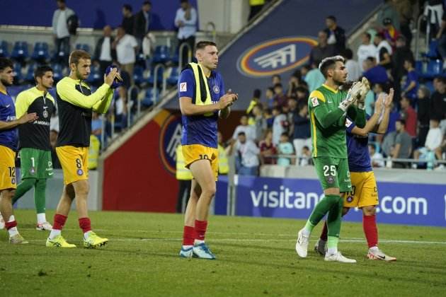 El FC Andorra, tras un partido en el Estadi Nacional / Foto: Europa Press