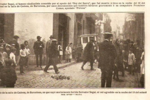 Escenari de l'assassinat de Salvador Seguí (1923). Font Mundo Gráfico