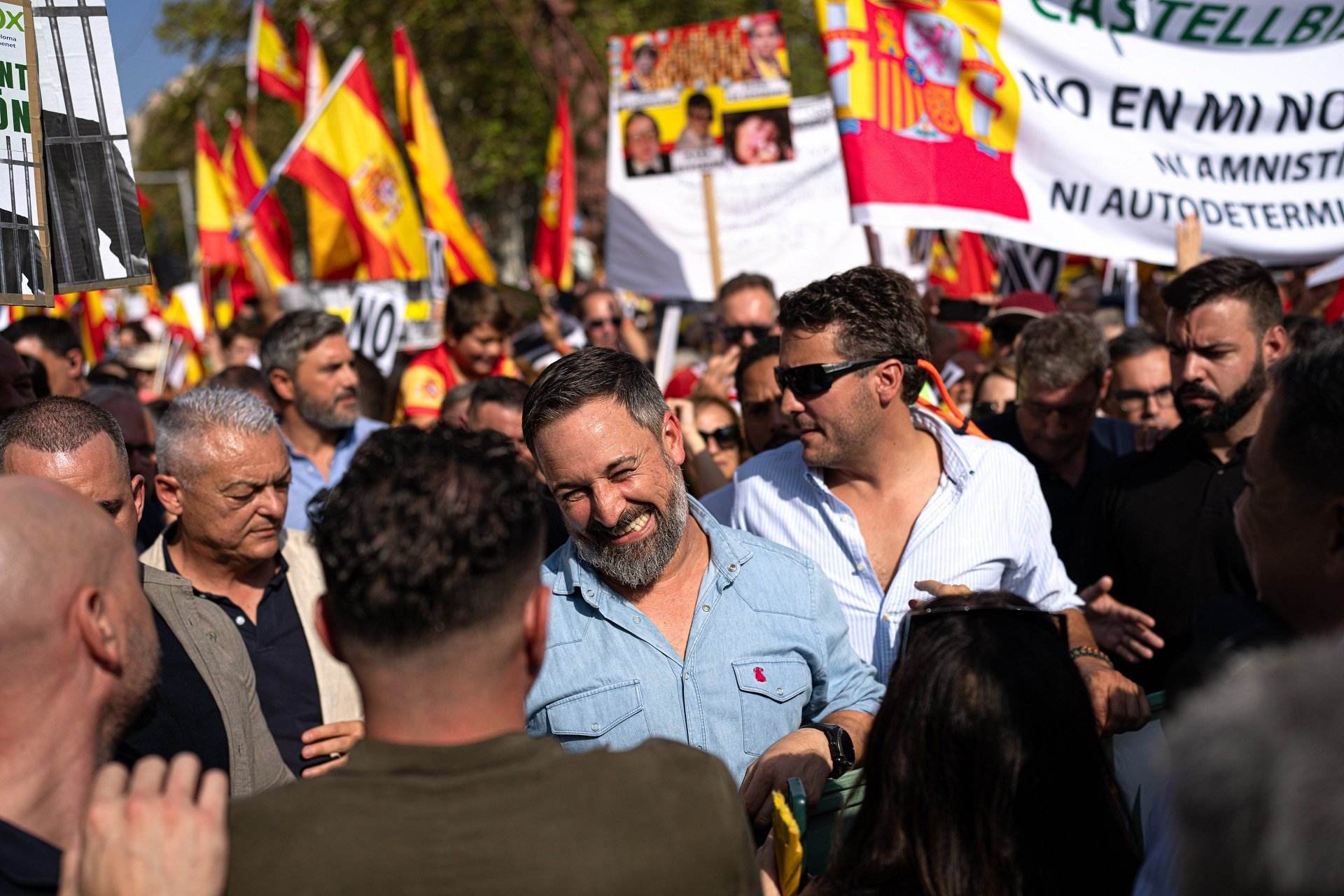 Santiago abascal a la manifestación de SCC en Barcelona / Pau de la Calle Santiago abascal a la manifestación de SCC en Barcelona / Pau de la Calle