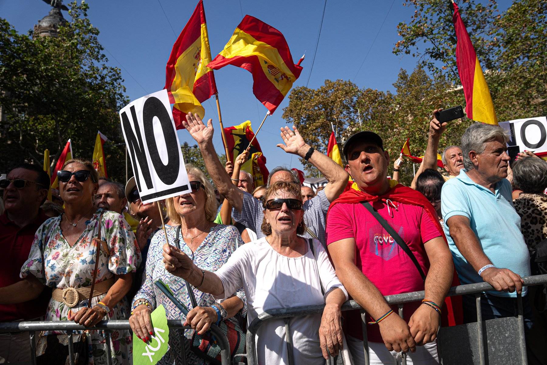 Detinguda una manifestant per ruixar amb gas altres assistents a la protesta contra l'amnistia