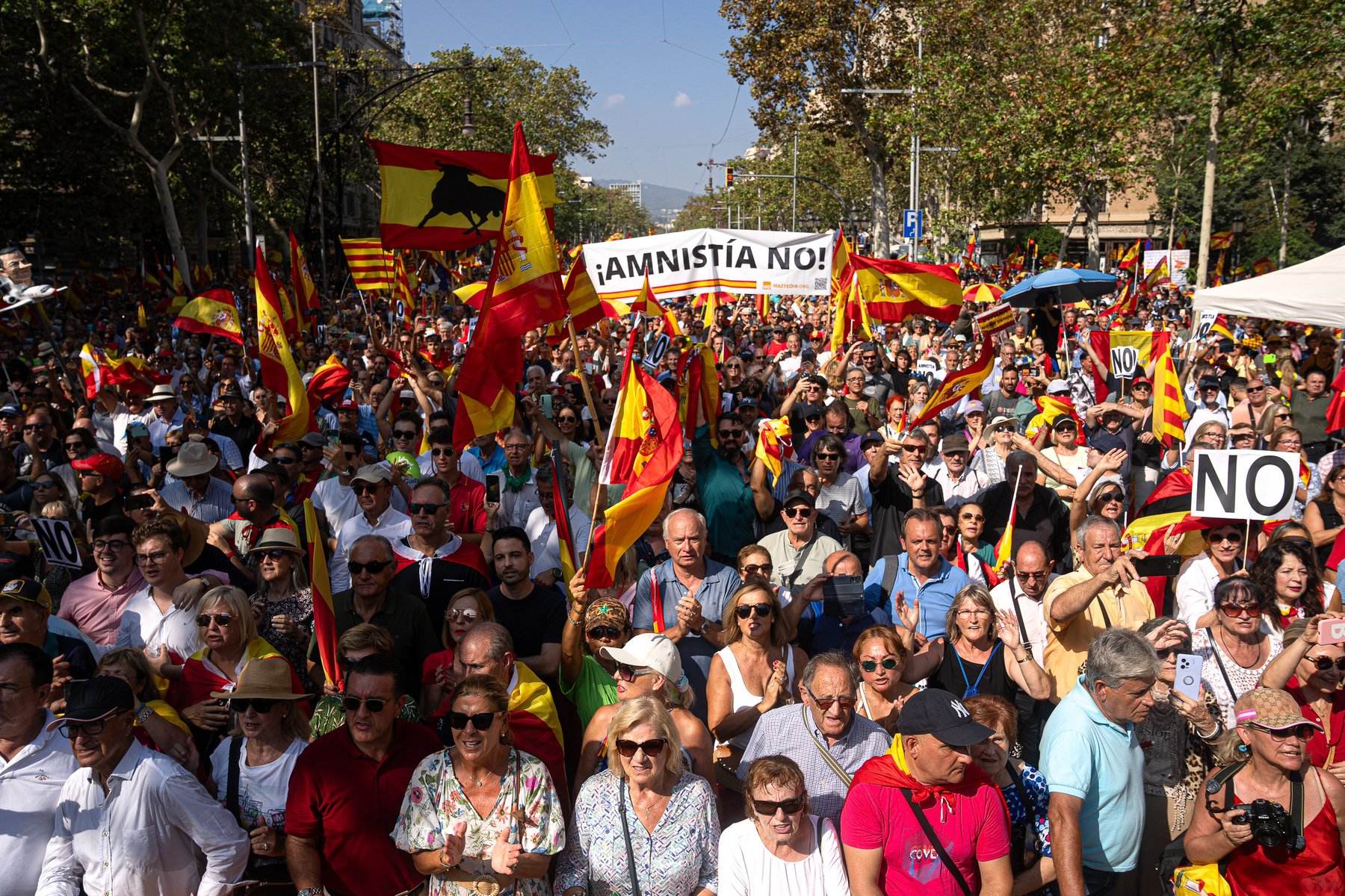 Nova manifestació a Barcelona contra l'amnistia després de la reunió entre el PSOE i Puigdemont