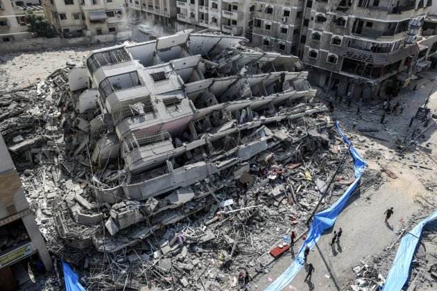 edificio derribado en Gaza / EFE edificio derribado en Gaza / EFE