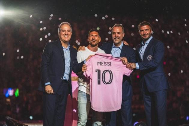 Messi en la presentació amb l'inter de Miami   Europa Press
