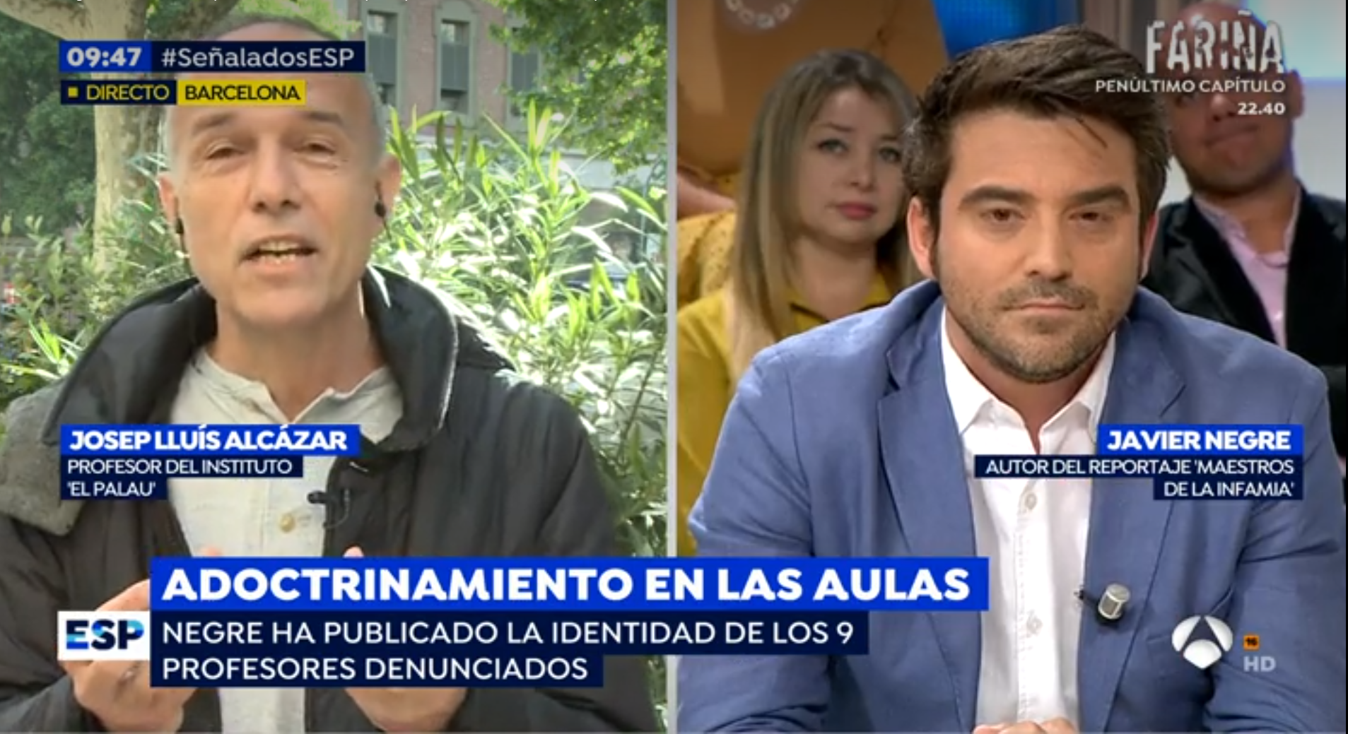 Javier Negre intenta ridiculizar a un profesor de El Palau y se le vuelve en contra