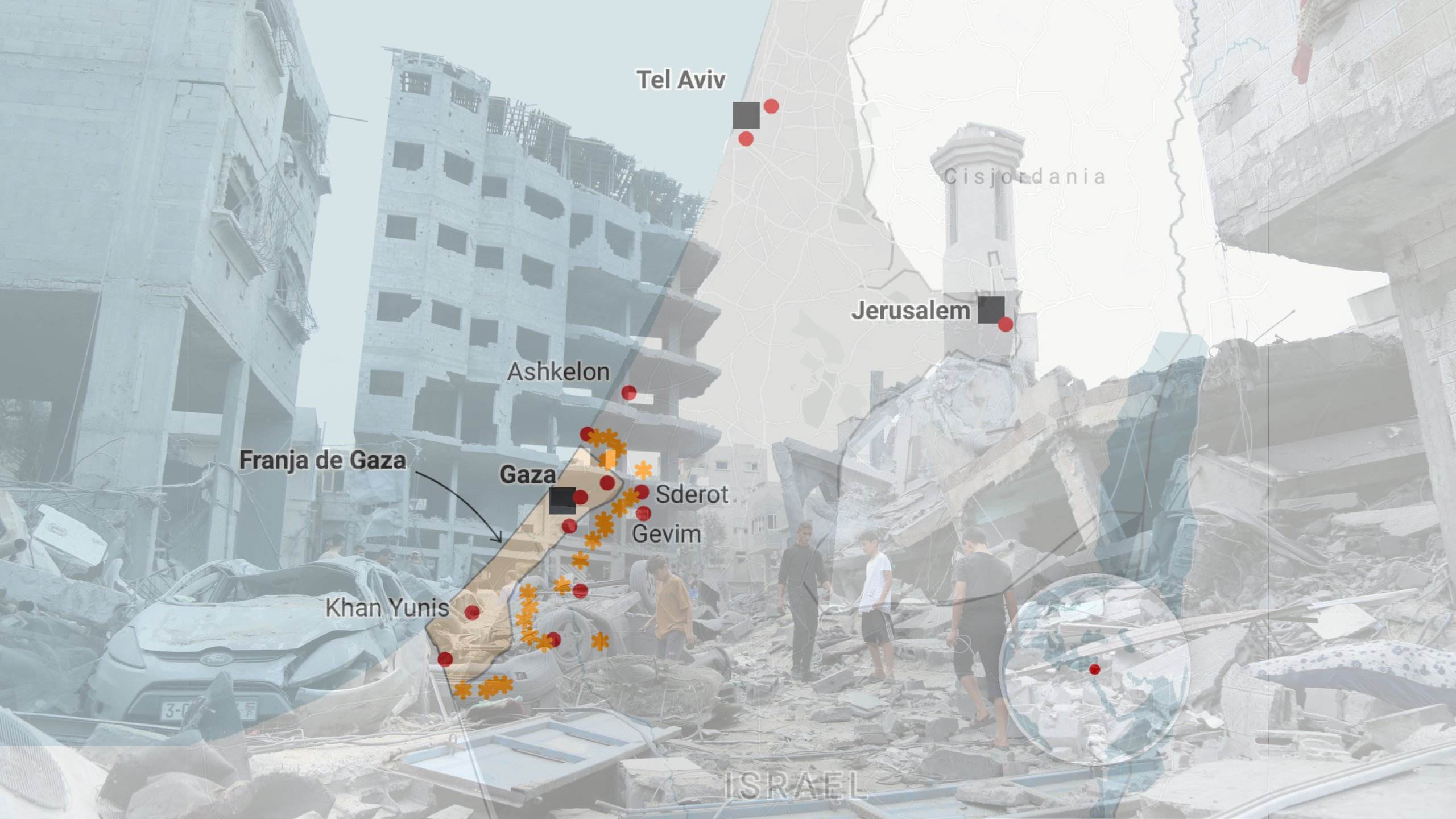Mapa de la guerra entre Israel i Palestina: últims atacs i poblacions evacuades