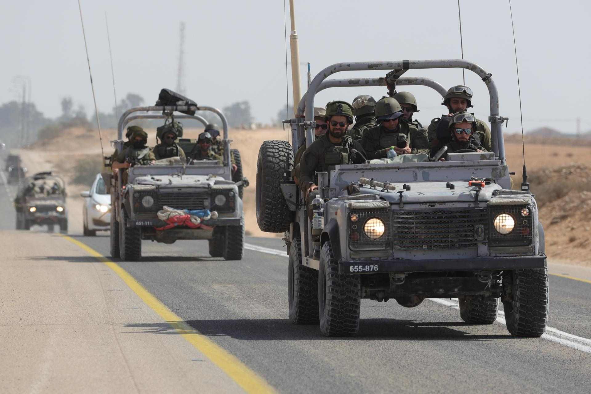 soldats de l'exercit israel a la frontera amb Gaza Efe