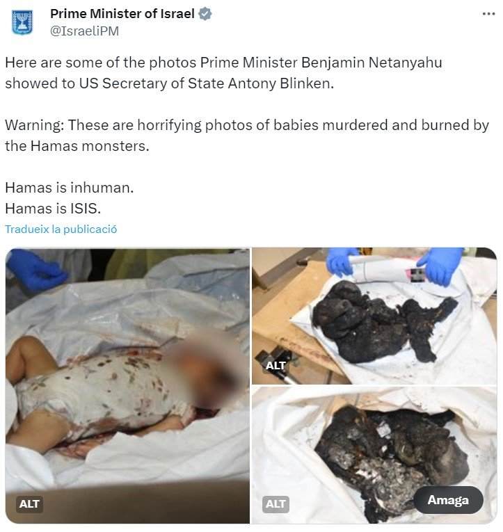 Imatges nadons assassinats cremats Hamas
