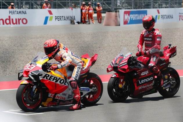 Marc Márquez Honda Pecco Bagnaia Ducati / Foto: EFE Marc Márquez Honda Pecco Bagnaia Ducati / Foto: EFE