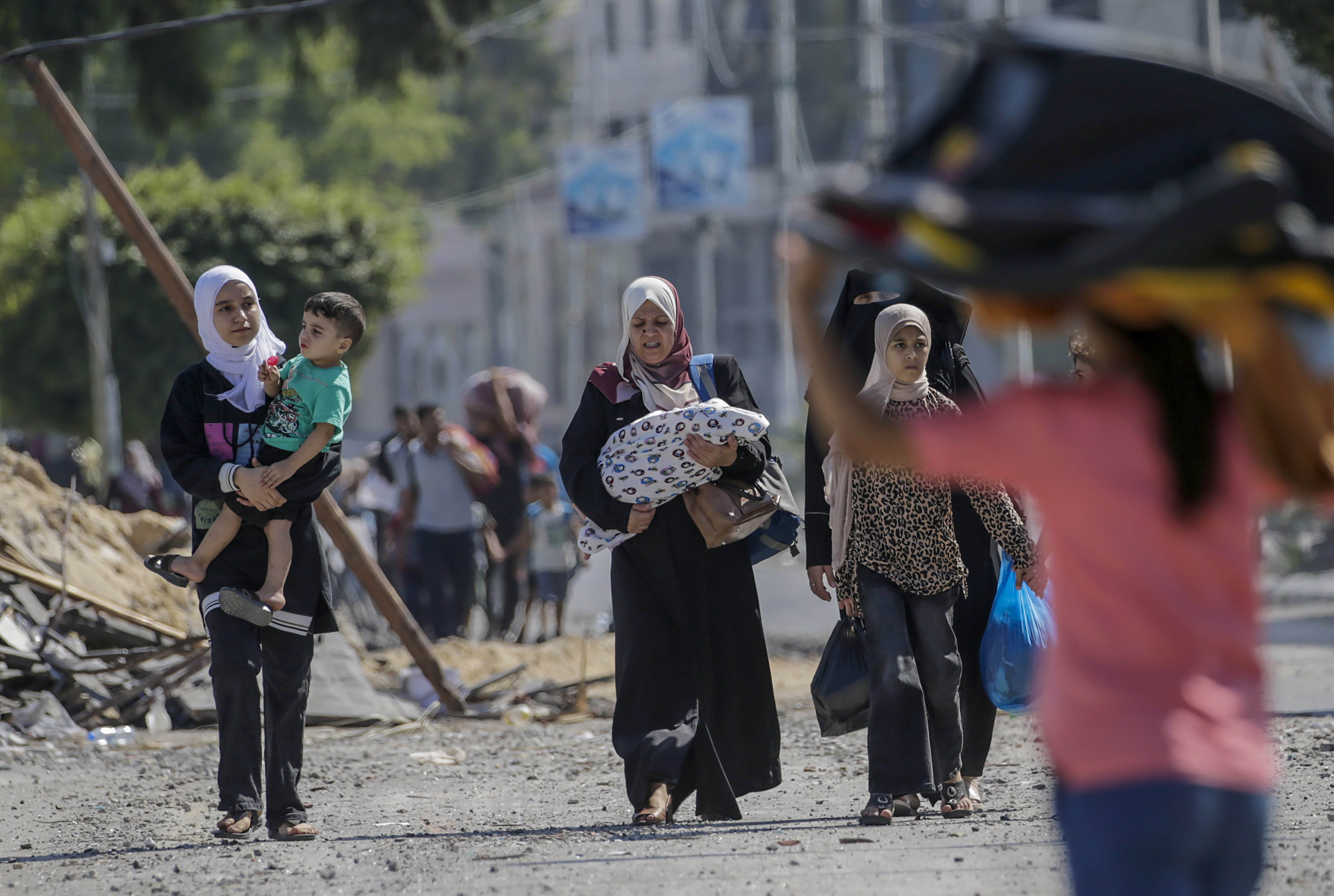 Israel permitirá corredores del norte al sur de Gaza entre las 10 de la mañana y las 4 de la tarde