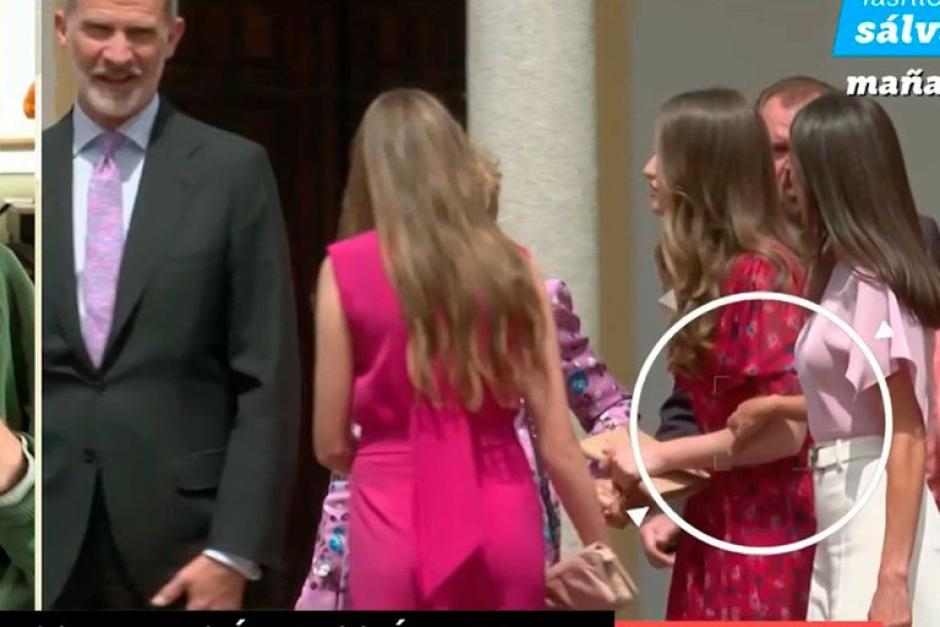 el gesto de Letizia con leonor por sofia