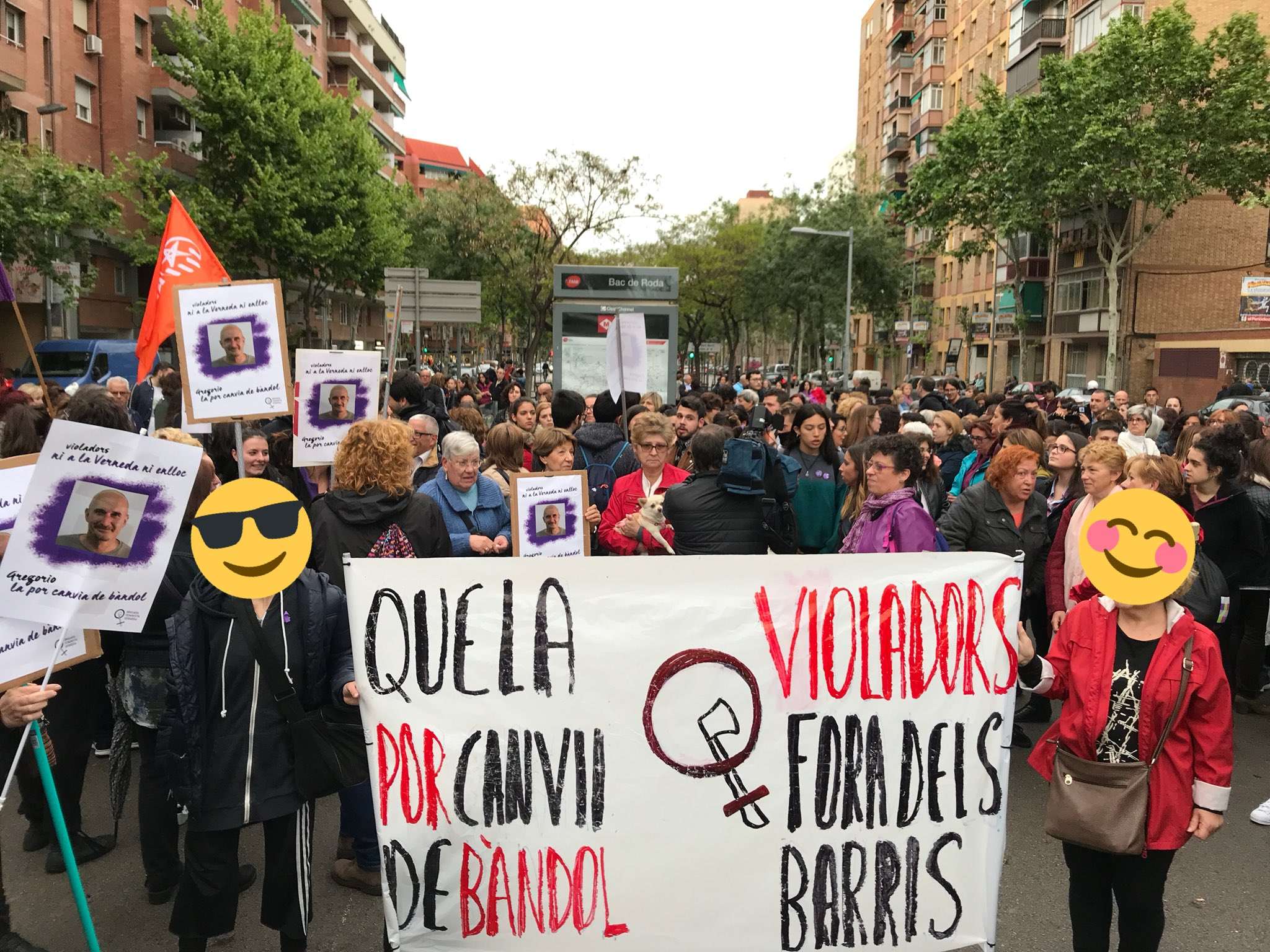 Por al barri de la Verneda per l'alliberament del violador múltiple