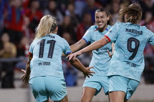 Alexia Putellas celebrando el gol del Barça contra el Atlético de Madrid / Foto: EFE