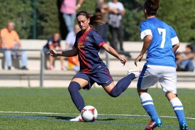 Alexia Putellas, en el partido de su debut goleador cono el Barça contra el Sant Gabriel / Foto: FC Barcelona