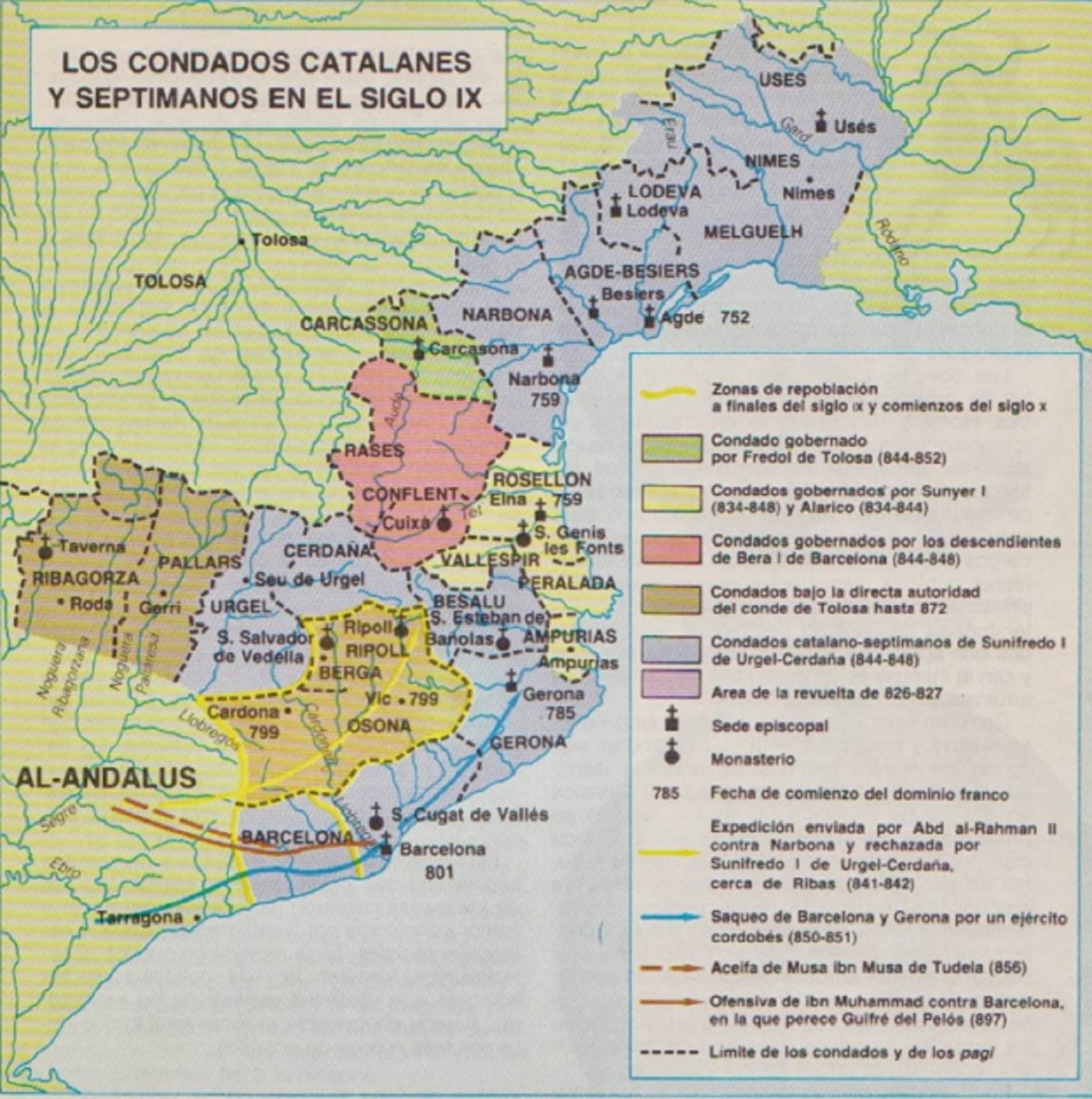 La revuelta de Aizón (826-827), la primera reyerta entre catalanes