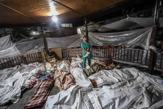 Imatges després de l'atac a l'hospital Al Ahli de Gaza / Foto: Europa Press