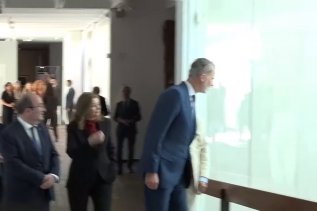 Felipe mirando fijamente una cortina Casa Real Felipe mirando fijamente una cortina Casa Real