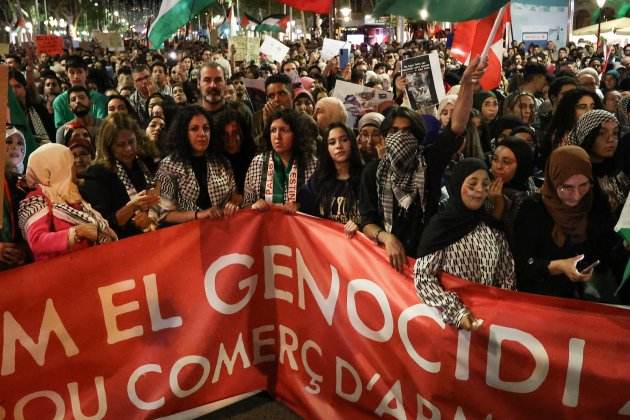 manifestació a favor de Palestina a Barcelona / Foto: Miquel Muñoz