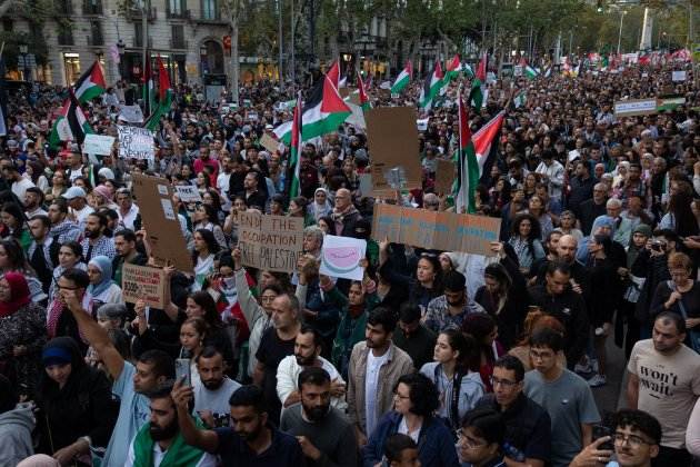 Manifestació suport Palestina Barcelona 21/10/2023 / Foto: Miquel Muñoz