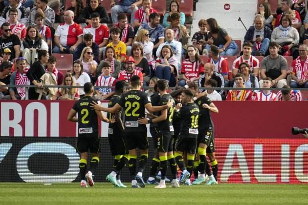 Gol de l'Almeria contra el Girona / Foto: EFE
