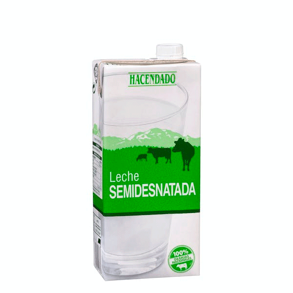 Leche semidesnatada Hacendado