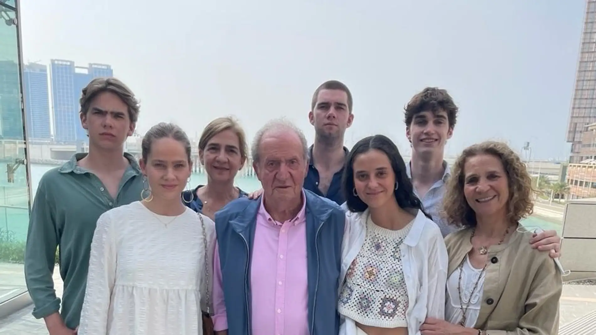 Joan Carles I amb els seus nets Joan Carles I amb els seus nets
