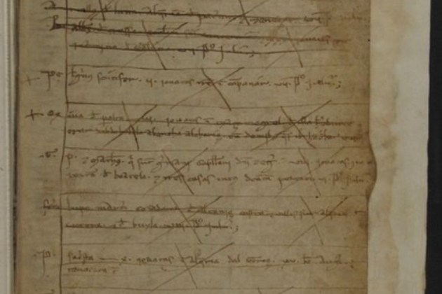 Libro de Repartos de Valencia. Fuente Archivo de la Corona de Aragón