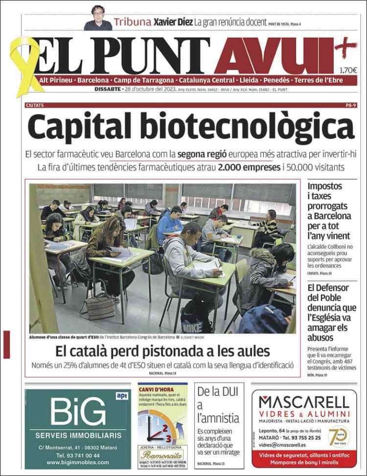 el punt avui portada 28 octubre 2023 el punt avui portada 28 octubre 2023