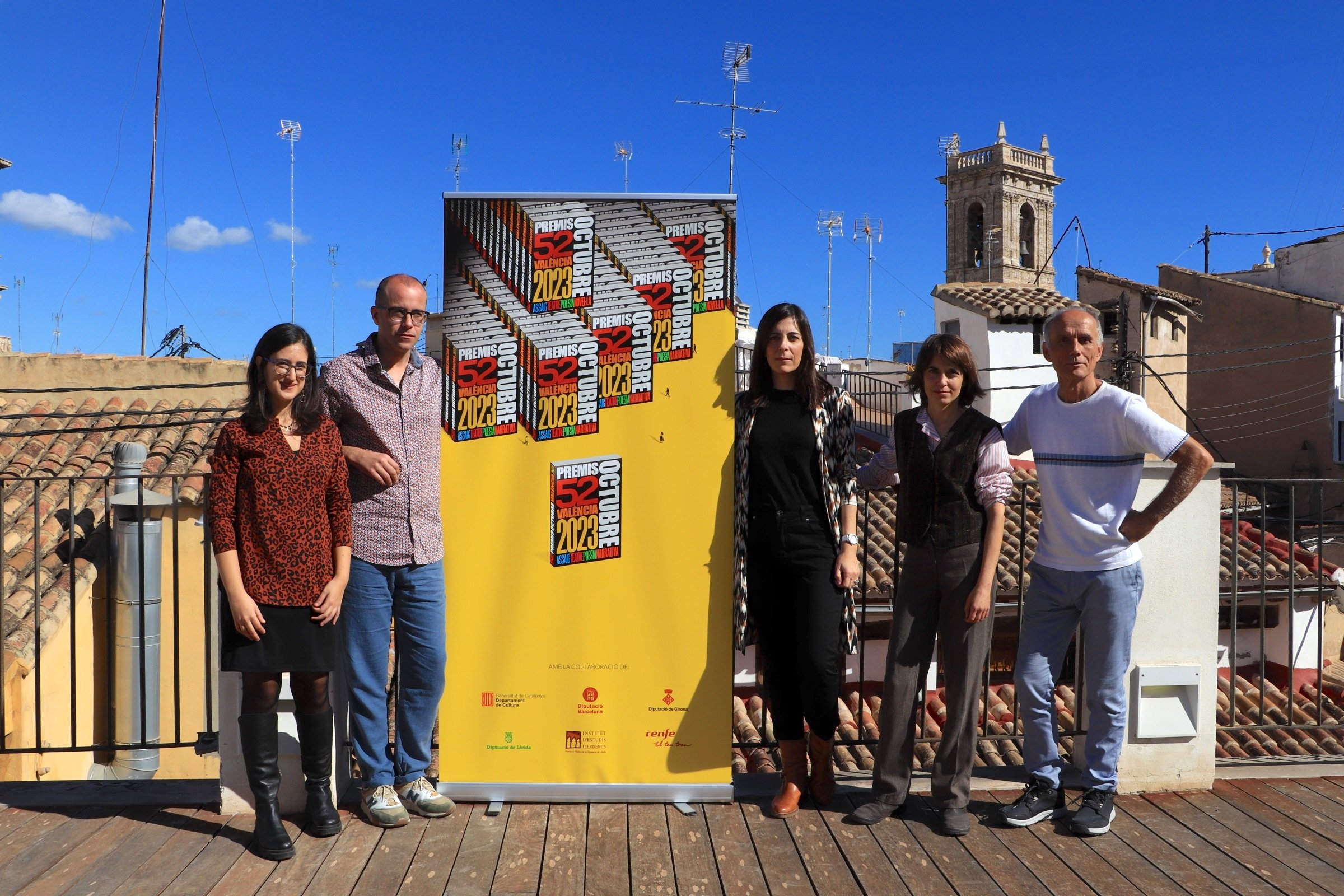 Ferran Garcia-Oliver, Joan Duran, Neus Penalba, Irene Tarrés y Paula Llorens, ganadores de los Premis Octubre