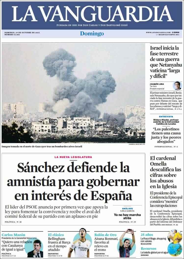 la vanguardia cast portada 29 octubre 2023 la vanguardia cast portada 29 octubre 2023