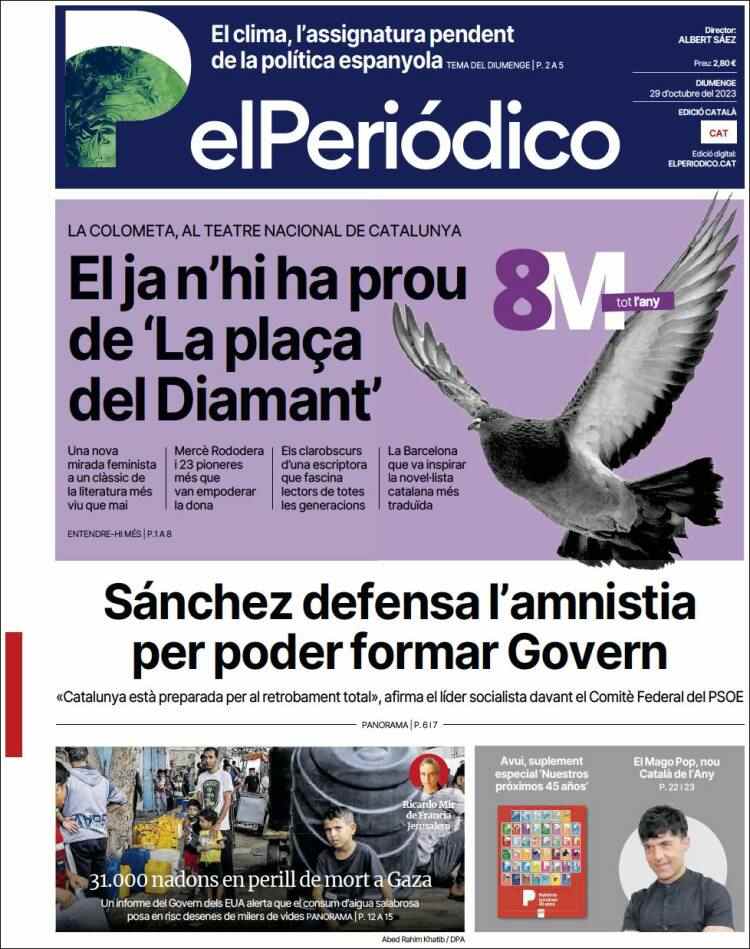 el periódico portada 29 octubre 2023