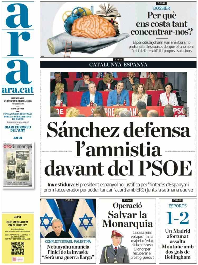 ara portada 29 octubre 2023