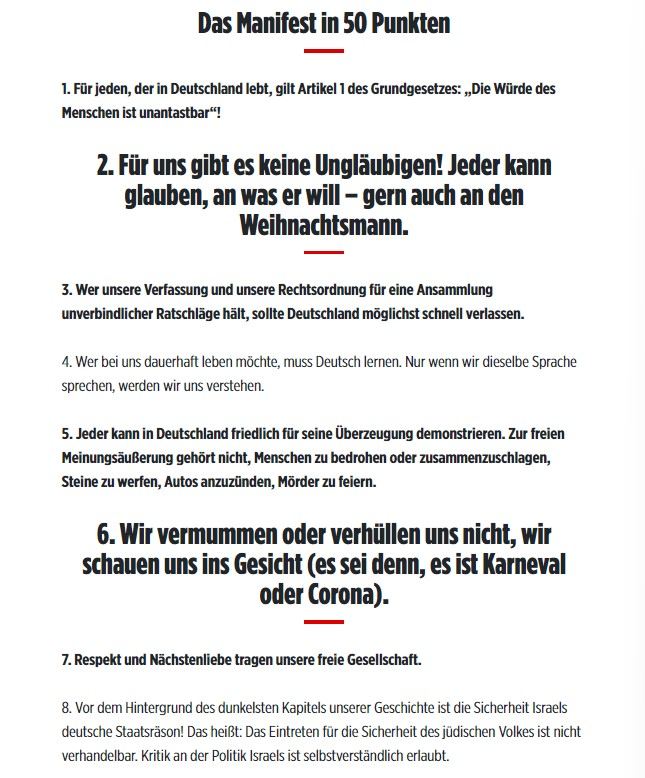manifiesto bild captura manifiesto bild captura