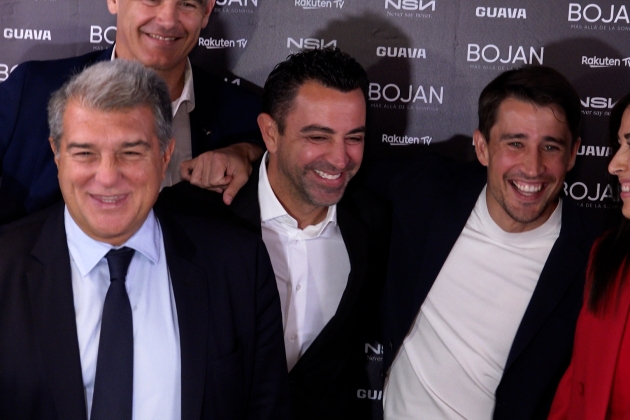 Joan Laporta Xavi Hernández Bojan Krkic / Foto: Marc Ortín Joan Laporta Xavi Hernández Bojan Krkic / Foto: Marc Ortín