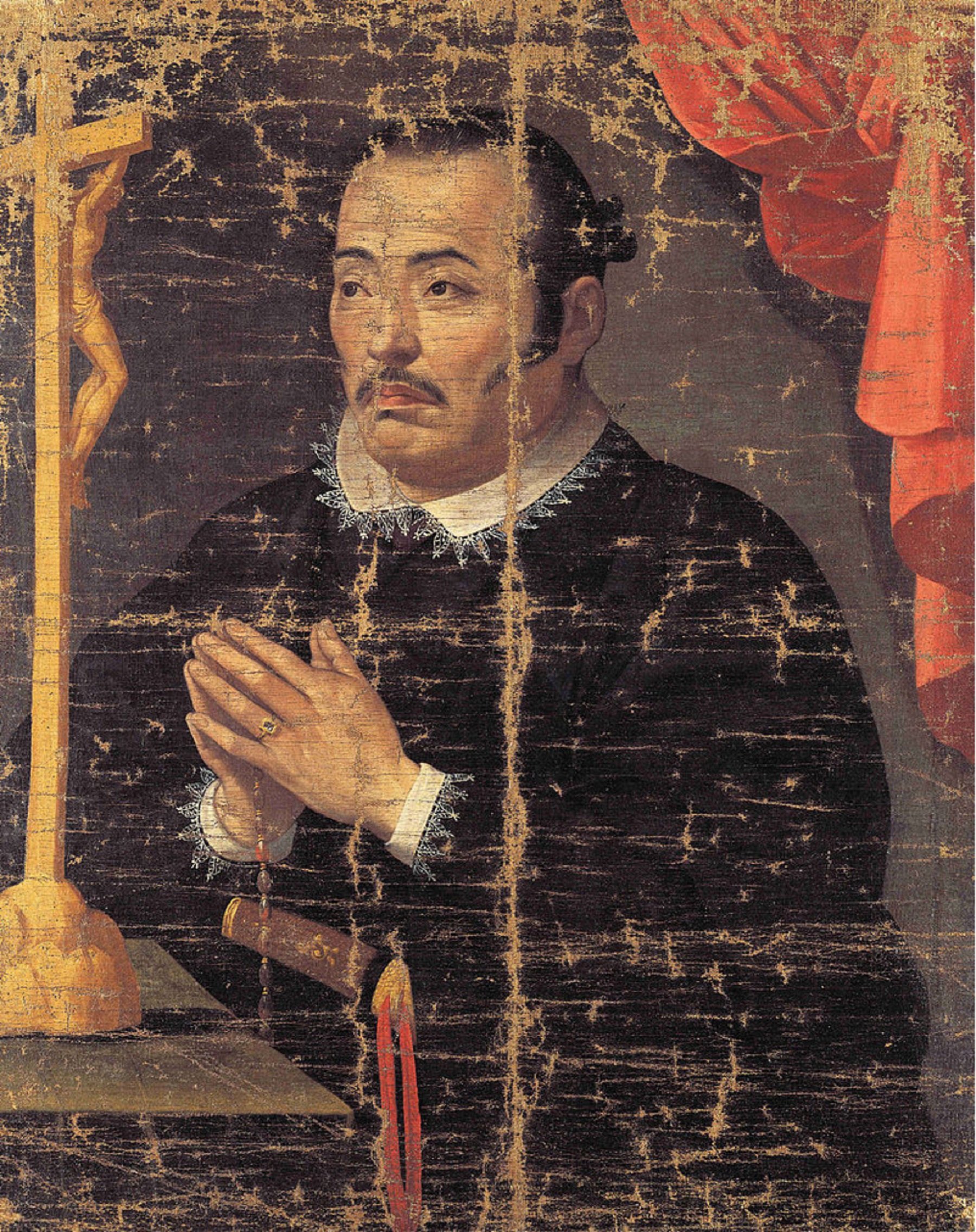 Retrato del samurái Hasekura Tsunenaga, cabeza|cabo|jefe de la Embajada Keicho en Co-Ría. Font Miyagi Museum of Art. Sendei (Japón) Retrato del samurái Hasekura Tsunenaga, cabeza|cabo|jefe de la Embajada Keicho en Co-Ría. Font Miyagi Museum of Art. Sendei (Japón)