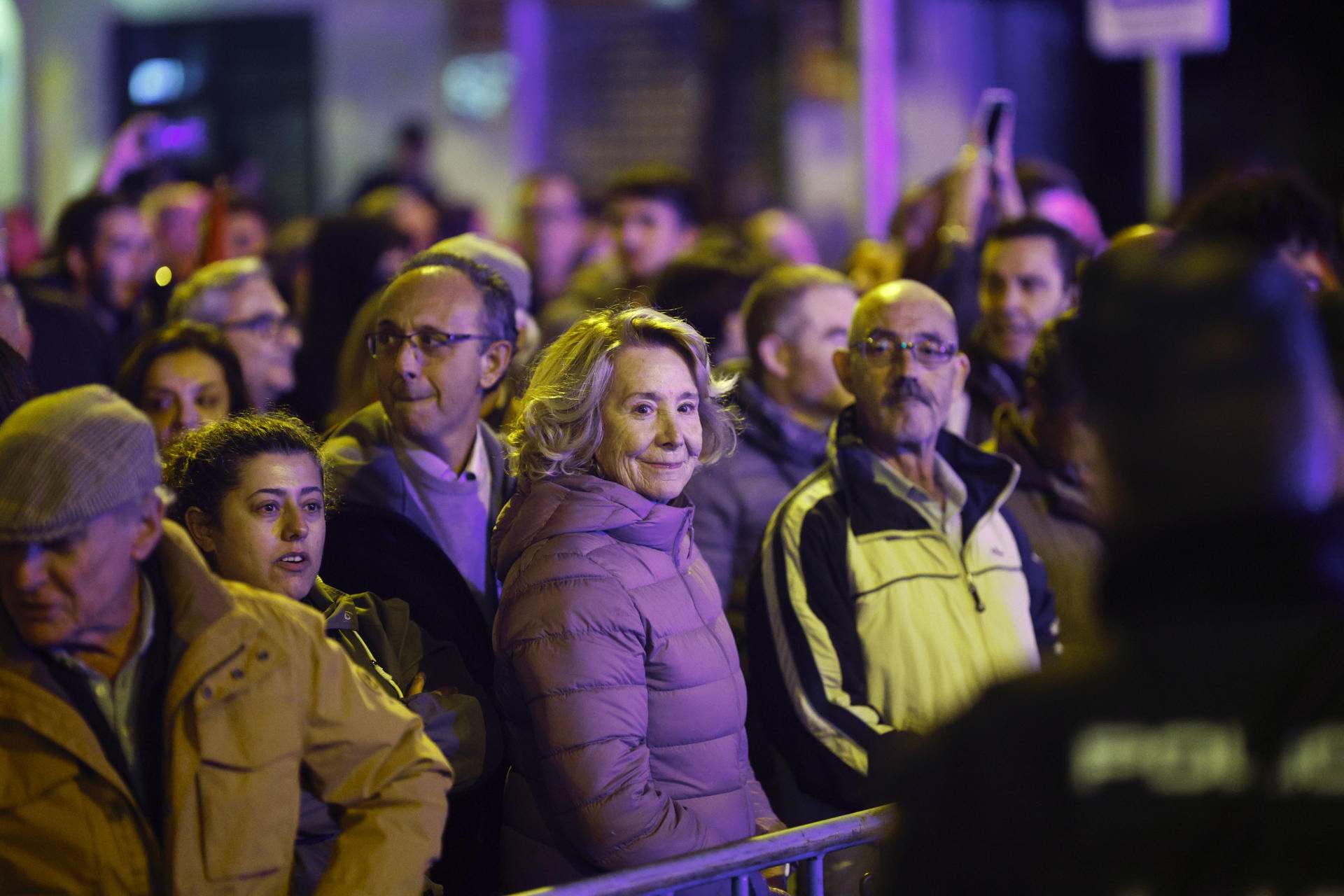 Esperanza Aguirre, protagonista d'una nova concentració espanyolista a la seu del PSOE a Madrid