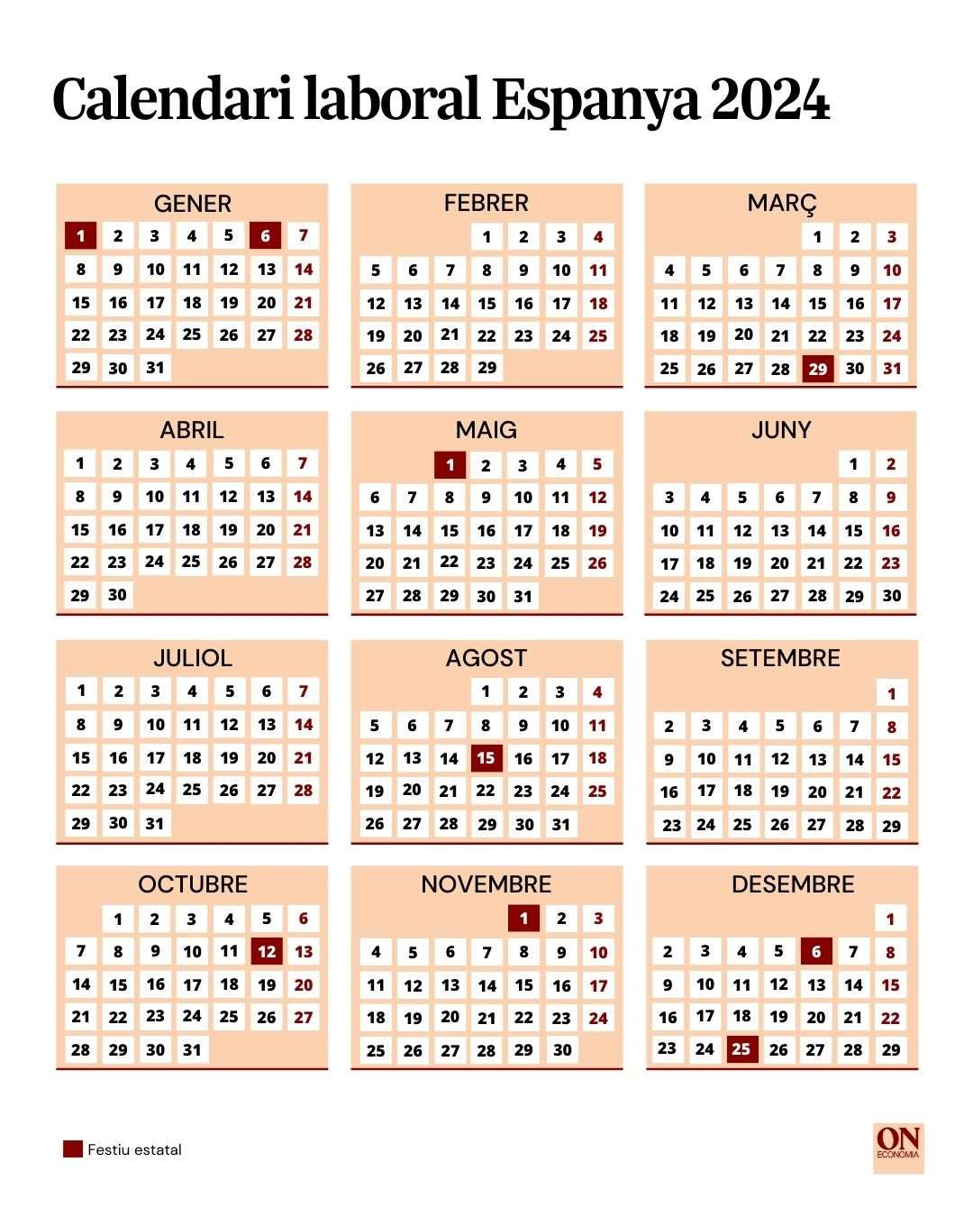 calendari laboral espanya 2024