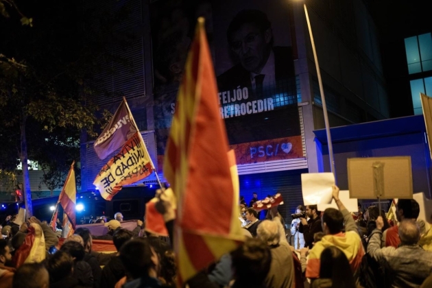 Protesta sede PSC Barcelona, amnistía / Europa Press