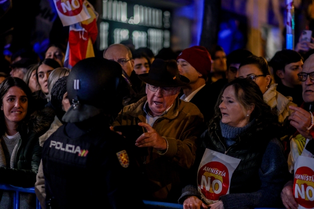 Protesta amnistia acord independentistes seu PSOE Ferraz / Europa Press