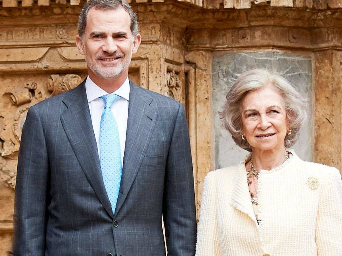 Felipe con su madre Sofía Felipe con su madre Sofía